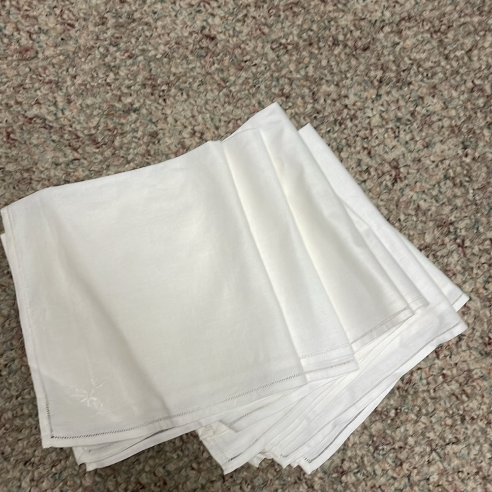 Cotton/ linen embroidered 6 pc napkin set